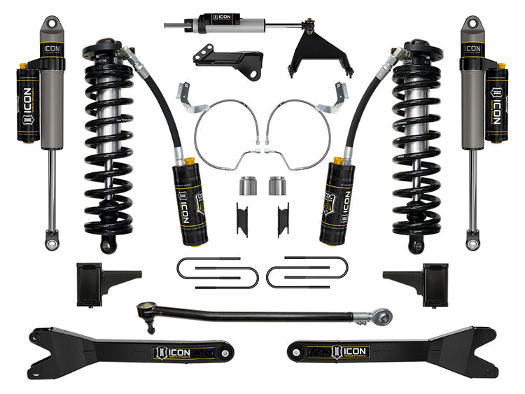 ICON 2023-2026 Ford F-250/F-350 Super Duty 4WD, 4-5.5" Lift, Stage 5 Coilover Conversion System w/ Radius Arms