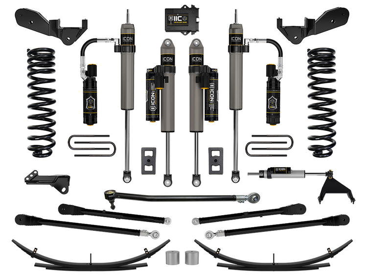 ICON 2023-2026 Ford F-250/F-350 Super Duty 4WD, Gas, 2.5" Lift, Stage 6 Suspension System w/ 4-Link and Expansion Packs