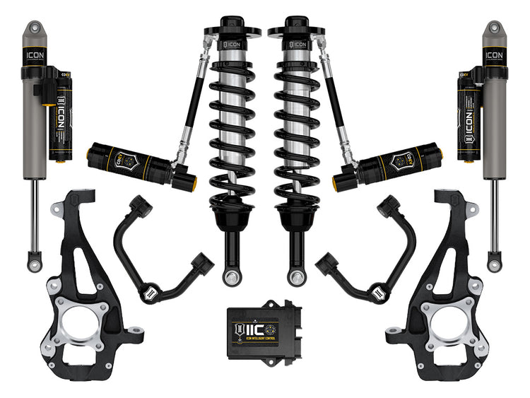 ICON 2021-2025 Ford F-150 4WD, 3.5-4.5" Lift, Stage 5 Suspension System, Tubular