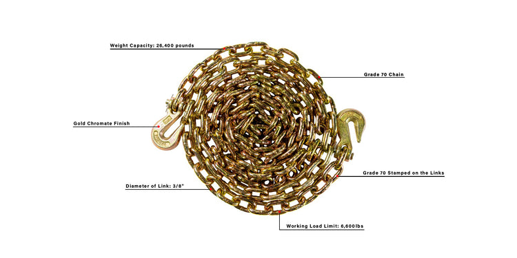 BulletProof Heavy Duty 3/8" x 16' Transport Chain