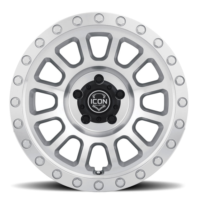 ICON Alloys Hulse, Silver Machined, 18 x 9 / 6 x 5.5, 25mm Offset, 6" BS