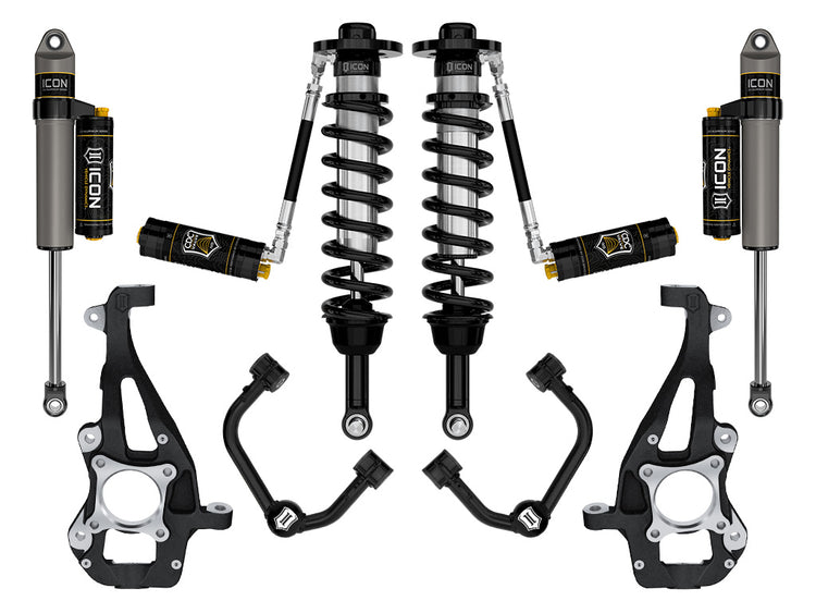 ICON 2021-2025 Ford F-150 4WD, 3.5-4.5" Lift, Stage 4 Suspension System, Tubular, CDCV