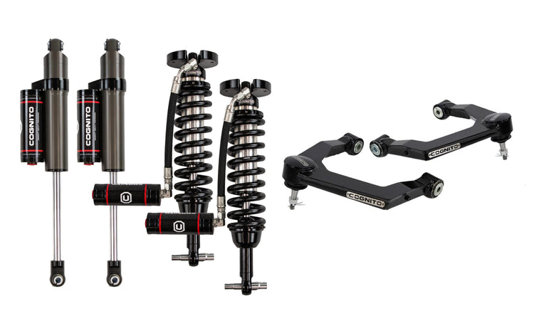 Cognito 1.5-3.5 Inch Lift Elite Leveling Kit w/ Cognito 2.5 RR Coilovers, 2.5 PB Shocks, and SM Series UCAs for 19-26 Silverado/Sierra 1500 2WD/4WD