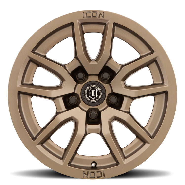 ICON Alloys Vector 5, Bronze, 17 x 8.5 / 5 x 5, -6mm Offset, 4.5" BS