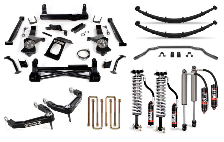 Cognito 8-Inch Elite Billet UCA Lift Kit with Fox 2.5 Elite Performance Series Shocks for 19-25 Silverado/Sierra 1500 2WD/ 4WD, Including AT4, AT4X, Trail Boss, & ZR2