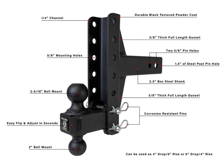 BulletProof 2.5" Medium Duty 4" & 6" Offset Hitch