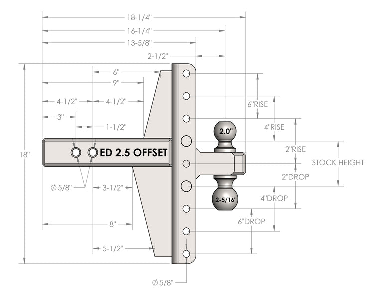 BulletProof 2.5" Extreme Duty 4" & 6" Offset Hitch