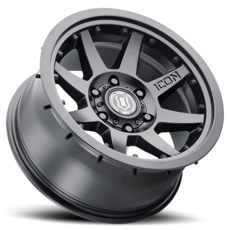 ICON Alloys Rebound Pro, Satin Black, 17 x 8.5 / 5 x 4.5, 0mm Offset, 4.75" BS