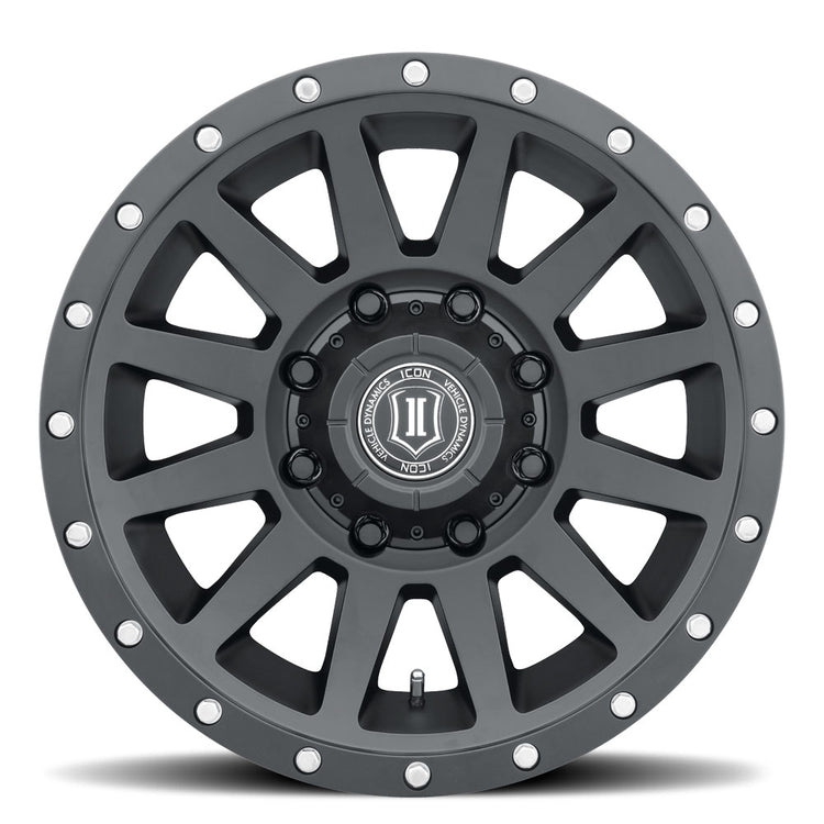 ICON Alloys Compression HD, Satin Black, 18 x 9 / 8 x 180, 12mm Offset, 5.5" Backspace