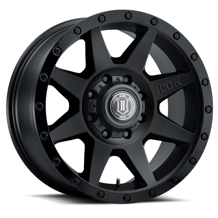 ICON Alloys Rebound, Double Black, 20 x 9 / 8 x 170, 6mm Offset, 5.25" Backspace