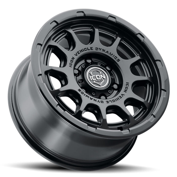 ICON Alloys Rancho, Double Black, 17 x 8.5 / 6 x 5.5, 25mm Offset, 5.75" Backspace