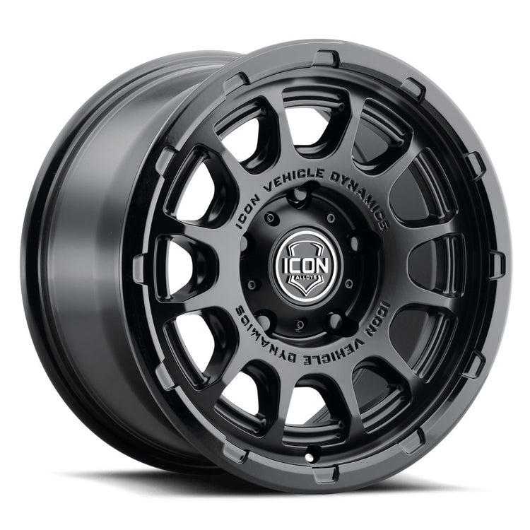 ICON Alloys Rancho, Double Black, 17 x 8.5 / 5 x 150, 25mm Offset, 5.75" Backspace