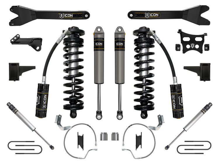 ICON 2023-2026 Ford F-250/F-350 Super Duty 4WD, 4-5.5" Lift, Stage 3 Coilover Conversion System w/ Radius Arms