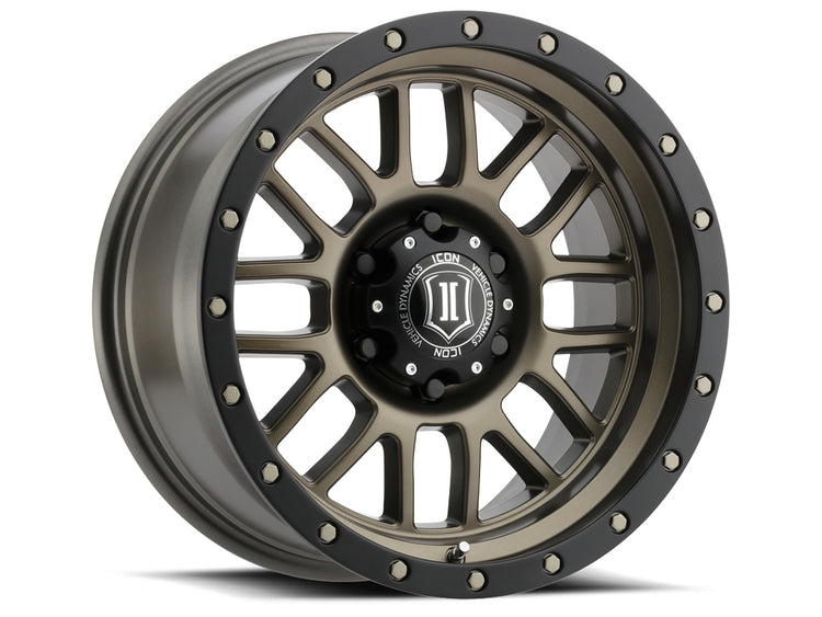 ICON Alloys Alpha, Bronze, 17 x 8.5 / 6 x 5.5, 0mm Offset, 4.75" BS