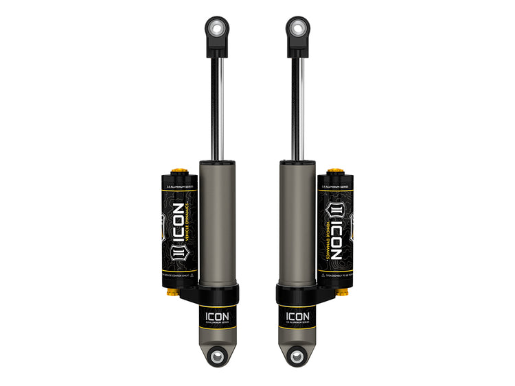 ICON 2019-2026 Chevrolet Silverado 1500/GMC Sierra 1500, 0-2" Lift, Rear, V.S. 2.5 Aluminum Series Shock Absorbers, Piggyback Reservoir w/ CDCV, Pair