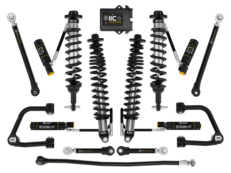 ICON 2021-2026 Ford Bronco, Non-Sasquatch, 3-4" Lift, Stage 8 Suspension System, Tubular, Heavy Rate Rear Springs