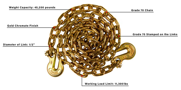 BulletProof Extreme Duty 1/2" x 20' Transport Chain