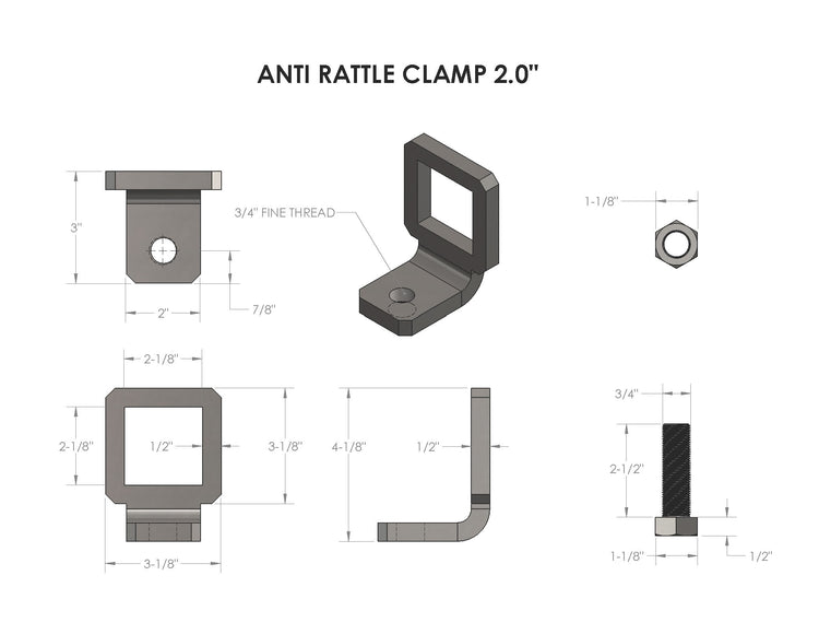 BulletProof 2" Anti-Rattle Clamp