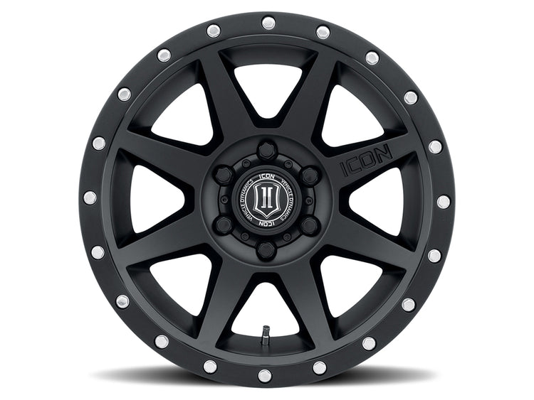 ICON Alloys Rebound, Satin Black, 18 x 9 / 5 x 5, -12mm Offset, 4.5" BS