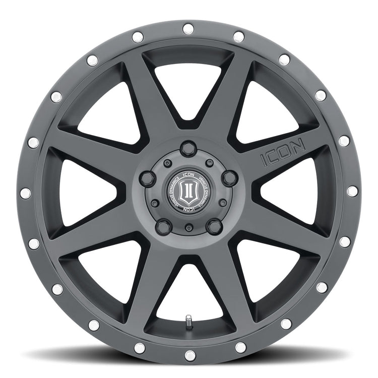 ICON Alloys Rebound, Satin Black, 20 x 9 / 5 x 5, -12mm Offset, 4.5" BS