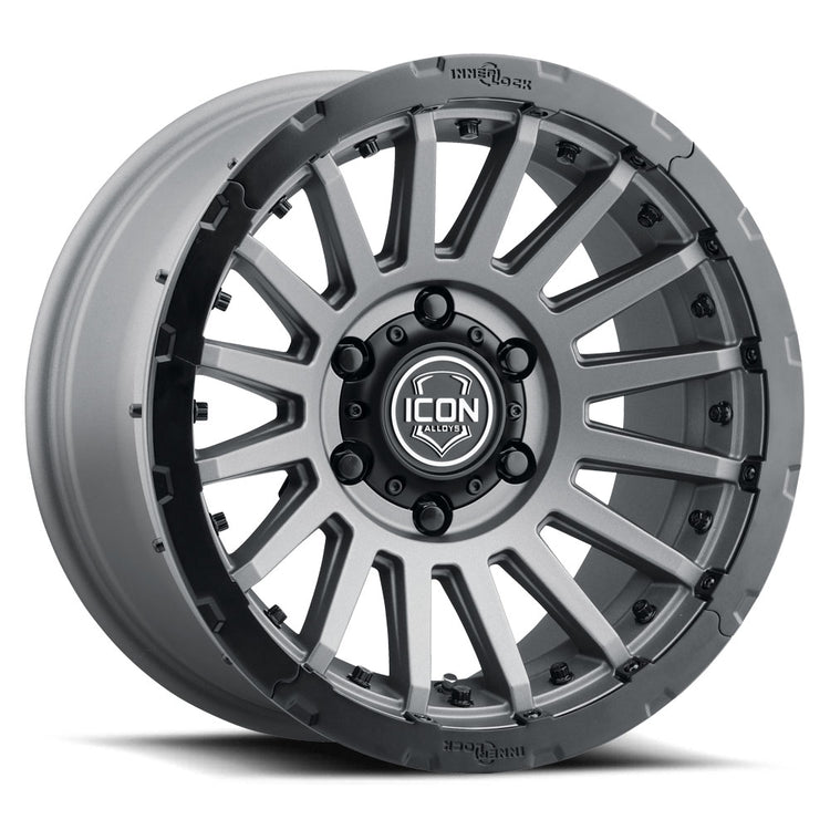 ICON Alloys Recon Pro, Charcoal, 17 x 8.5 / 8 x 170, 6mm Offset, 5" Backspace