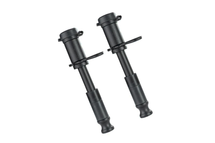 BulletProof Hitches - 5/8" Trailer Hitch Locking Pins - Universal Fit, Stainless Steel, Weather Resistant Rubber Cap - Black, 2 Pack