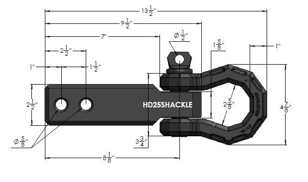 BulletProof 2.5" Heavy Duty Receiver Shackle
