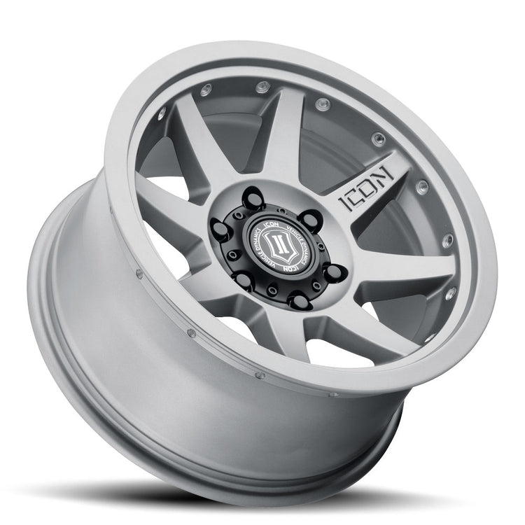 ICON Alloys Rebound Pro, Titanium, 17 x 8.5 / 5 x 5, -6mm Offset, 4.5" BS
