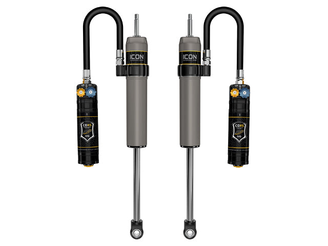 ICON 2024-2025 Toyota Tacoma, 0-1” Lift, Rear, V.S. 2.5 Aluminum Series Shock Absorbers, Remote Reservoir w/ CDXS, Pair