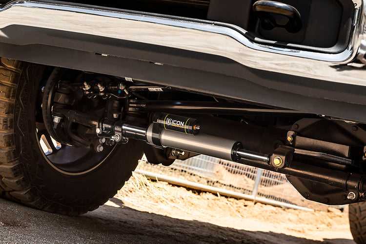 ICON 2023-2026 F-250/F-350 Ford Super Duty 4WD, 2.5 Centerline Steering Stabilizer Kit, Piggyback Reservoir