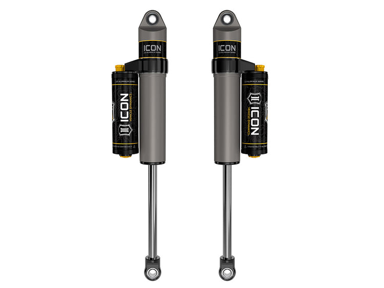 ICON 2009-2025 Ford F-150/2004-2008 Ford F-150 4WD, 0-1" Lift, Rear, V.S. 2.5 Aluminum Series Shock Absorbers, Piggyback Reservoir w/ CDCV, Pair