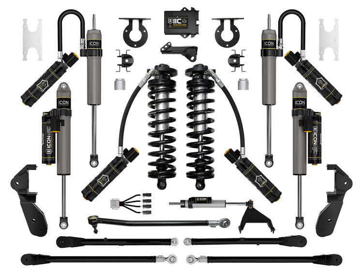 ICON 2023-2026 Ford F-250/F-350 Super Duty 4WD, 2.5-3" Lift, Stage 7 Coilover Conversion System with 4-Link