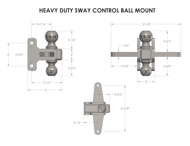 BulletProof Heavy/Extreme Duty Sway Control Ball Mount