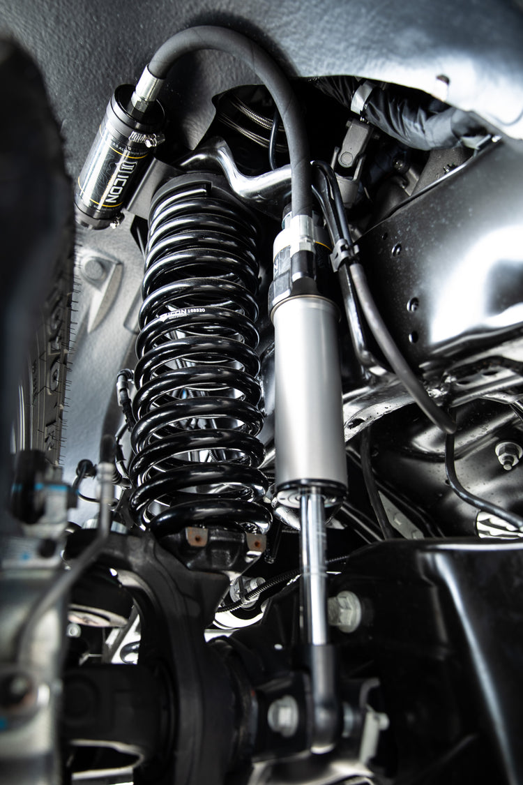 ICON 2005-2026 Ford Super Duty 4WD, 0-2.5” Lift, Front, V.S. 2.5 Aluminum Series Shock Absorbers, Remote Reservoir, Pair