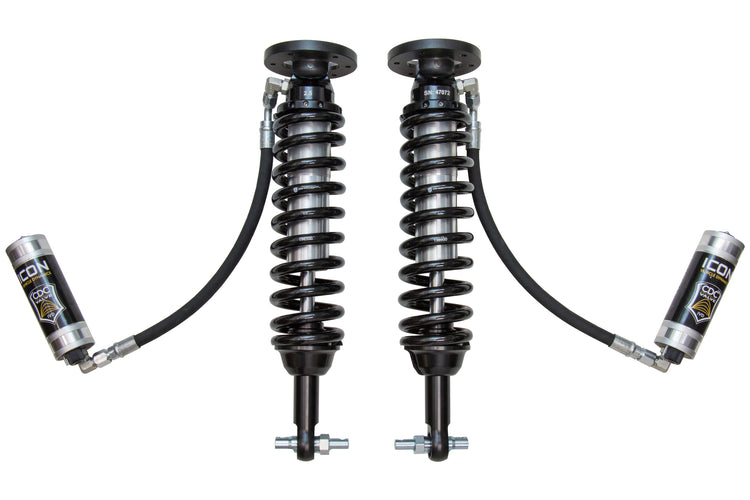 ICON 2014 Ford F-150 4WD, 1.75-2.63” Lift, Front, V.S. 2.5 Series Coilover Kit, Remote Reservoir w/ CDCV