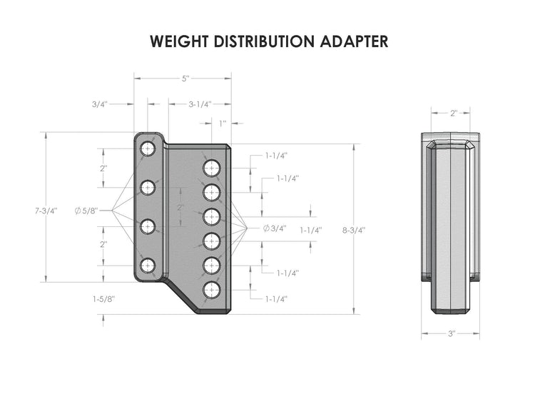 Bulletproof Heavy Duty Weight Distribution Adapter