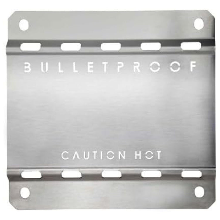BulletProof Hitches - Exhaust Heat Shield - Stainless Steel Mud Flap Heat Shield - Protects Mud Flap from Corrosion, Heat Damage, and Road Debris