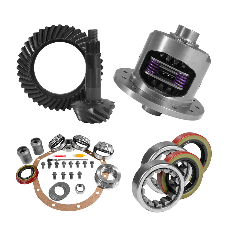 8.875" GM 12T 4.11 Rear Ring & Pinion, Install Kit, 30spl Posi, Axle Bearings