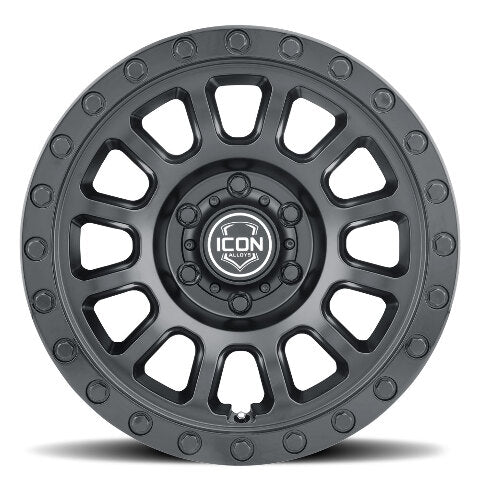 ICON Alloys Hulse, Double Black, 18 x 9 / 6 x 135, 6mm Offset, 5.25" BS