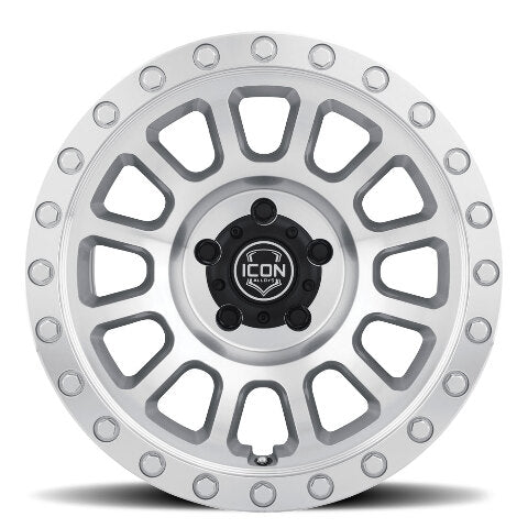 ICON Alloys Hulse, Silver Machined, 18 x 9 / 8 x 180, 12mm Offset, 5.5" BS