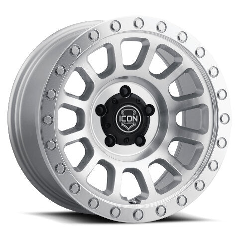 ICON Alloys Hulse, Silver Machined, 18 x 9 / 8 x 180, 12mm Offset, 5.5" BS