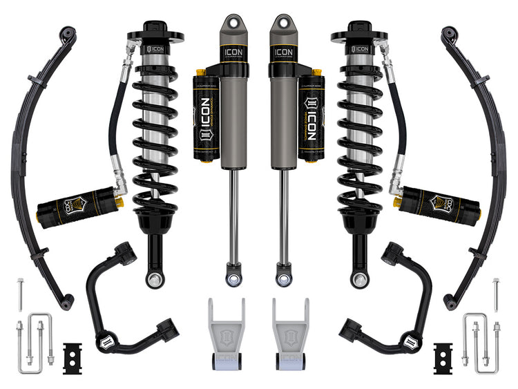 ICON 2021-2025 Ford F-150 Tremor, 2.5-3" Lift, Stage 4 Suspension System, Tubular, CDCV, w/ Leaf Packs