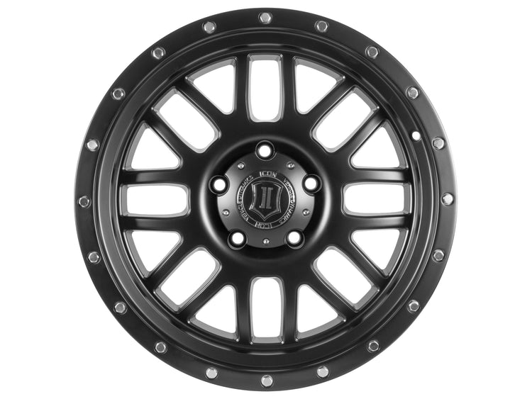 ICON Alloys Alpha, Satin Black, 20 x 9 / 8 x 6.5, 19mm Offset, 5.75" BS