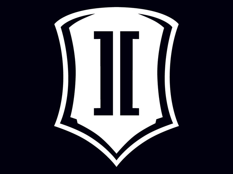 ICON Vehicle Dynamics Shield Logo Sticker, White, 15” Tall