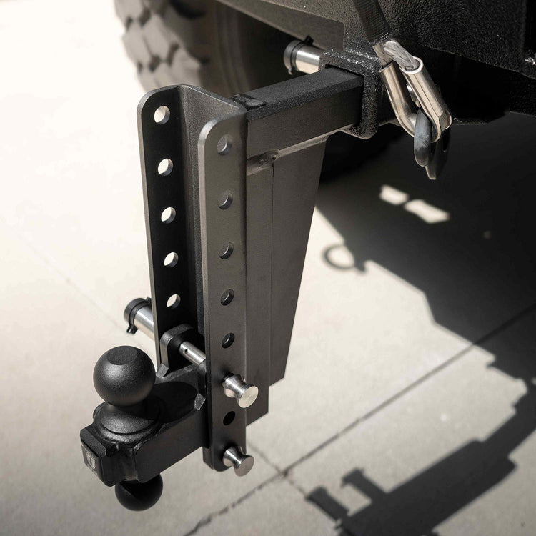 BulletProof Hitches Trailer Hitch 1-7/8" + 2-5/16" Adjustable Dual Ball (Solid Steel, Black Textured Powder Coat)