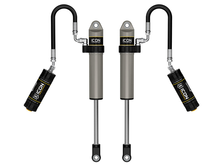 ICON 2005-2023 Toyota Tacoma/2003-2024 4Runner/2007-2014 FJ Cruiser/2003-2009 Lexus GX470, Front, V.S. 2.5 Aluminum Series Shock Absorbers, S2 Secondary Shocks, Remote Reservoir, Pair