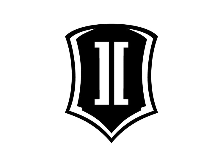 ICON Vehicle Dynamics Shield Logo Sticker, Black, 10” Tall