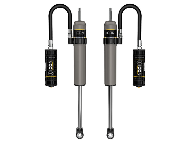 ICON 2023-2026 Ford F-250/F-350 Super Duty 4WD, 4.5” Lift, Front, V.S. 2.5 Aluminum Series Shocks, Remote Reservoir, Pair