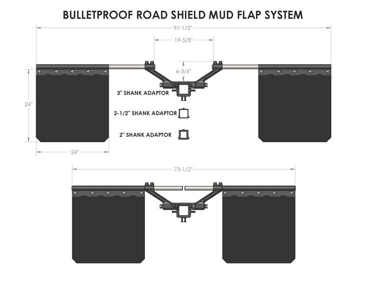 BulletProof Road Shield Mud Flap System