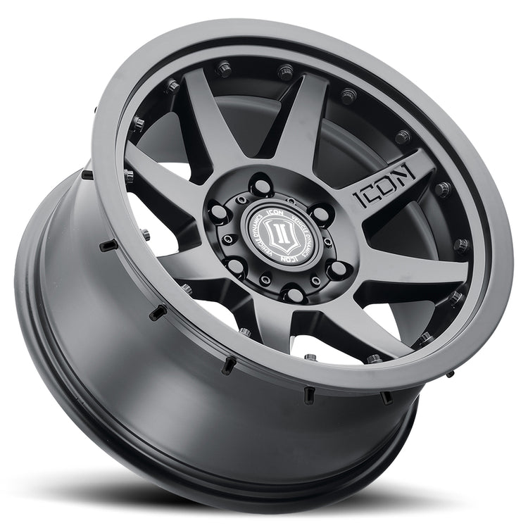ICON Alloys Rebound Pro, Satin Black, 17 x 8.5 / 5 x 5.5, 0mm Offset, 4.75" BS, 108mm Hub Bore